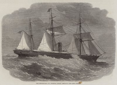 Het Nieuwe Schip Poonah van de Peninsular and Oriental Steam Company door Edwin Weedon